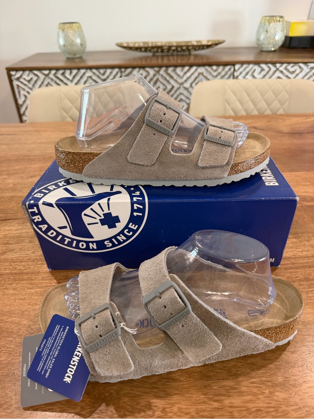 Birkenstock  Arizona BS Suede Sandals Gray Size 10W/8M BNIB